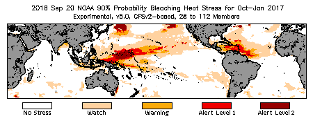 Bleaching Outlook - 90% probability