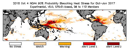 Bleaching Outlook - 90% probability