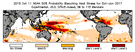 Bleaching Outlook - 60% probability