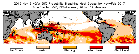 Bleaching Outlook - 60% probability