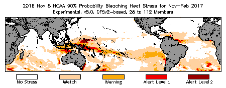 Bleaching Outlook - 90% probability