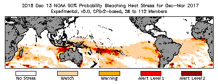 Bleaching Outlook - 90% probability