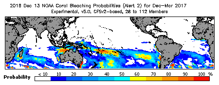 Current Bleaching Heat Stress Outlook Probability - Alert Level 2