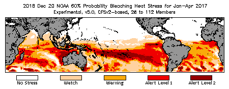 Bleaching Outlook - 60% probability