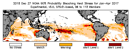 Bleaching Outlook - 90% probability