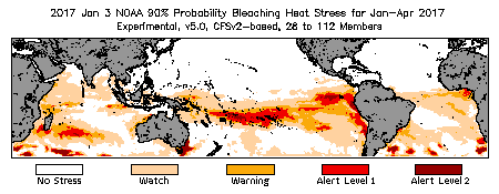 Bleaching Outlook - 90% probability