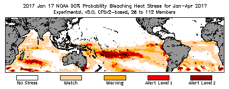 Bleaching Outlook - 90% probability