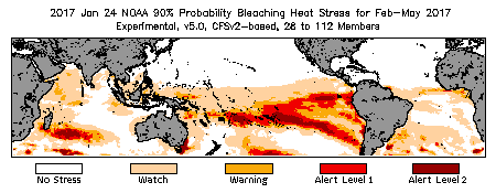 Bleaching Outlook - 90% probability