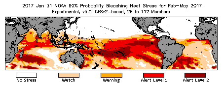 Bleaching Outlook - 60% probability