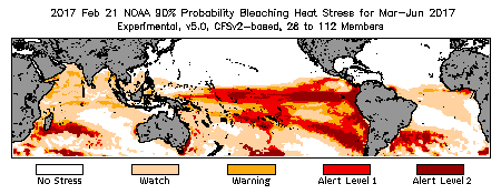 Bleaching Outlook - 90% probability