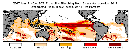 Bleaching Outlook - 90% probability