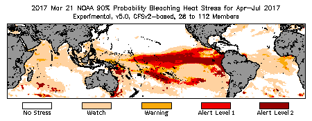 Bleaching Outlook - 90% probability