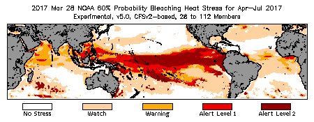 Bleaching Outlook - 60% probability