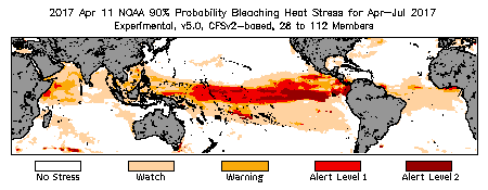 Bleaching Outlook - 90% probability