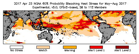 Bleaching Outlook - 60% probability