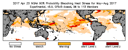 Bleaching Outlook - 90% probability