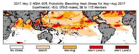 Bleaching Outlook - 60% probability