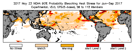 Bleaching Outlook - 90% probability