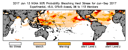 Bleaching Outlook - 90% probability