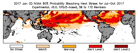 Bleaching Outlook - 60% probability