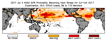 Bleaching Outlook - 90% probability