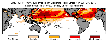 Bleaching Outlook - 60% probability