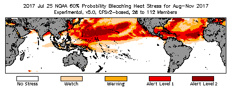 Bleaching Outlook - 60% probability