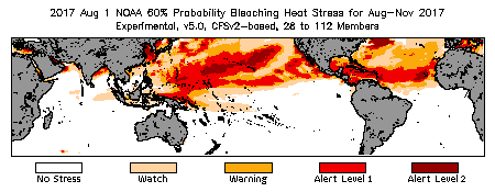 Bleaching Outlook - 60% probability