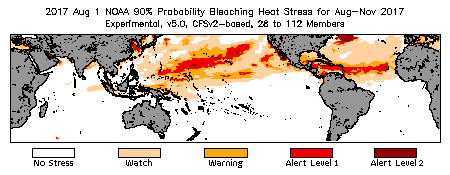 Bleaching Outlook - 90% probability