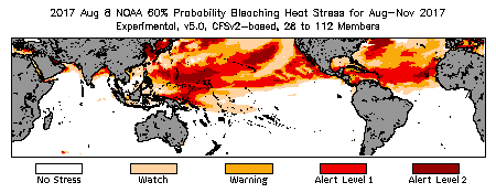 Bleaching Outlook - 60% probability