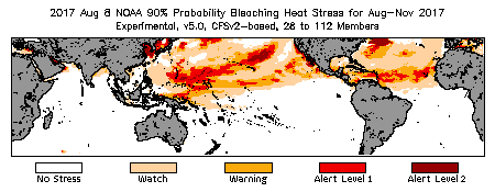 Bleaching Outlook - 90% probability