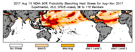 Bleaching Outlook - 90% probability