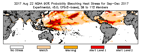 Bleaching Outlook - 90% probability