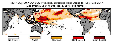 Bleaching Outlook - 90% probability