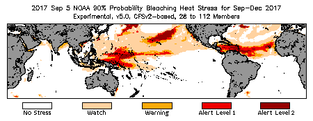 Bleaching Outlook - 90% probability