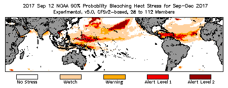 Bleaching Outlook - 90% probability