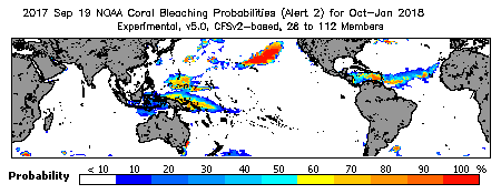 Current Bleaching Heat Stress Outlook Probability - Alert Level 2