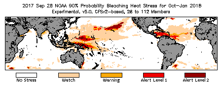 Bleaching Outlook - 90% probability