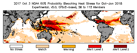 Bleaching Outlook - 60% probability