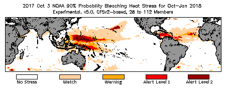 Bleaching Outlook - 90% probability