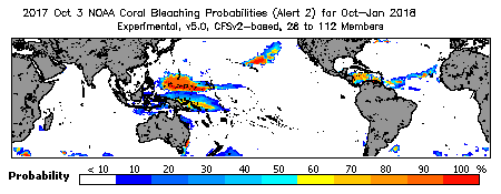 Current Bleaching Heat Stress Outlook Probability - Alert Level 2