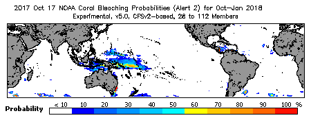 Current Bleaching Heat Stress Outlook Probability - Alert Level 2