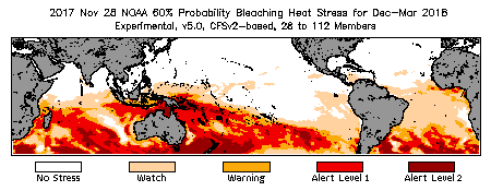 Bleaching Outlook - 60% probability