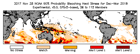 Bleaching Outlook - 90% probability