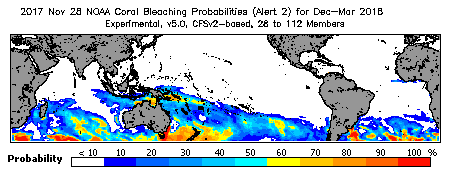 Current Bleaching Heat Stress Outlook Probability - Alert Level 2