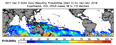 Current Bleaching Heat Stress Outlook Probability - Alert Level 2