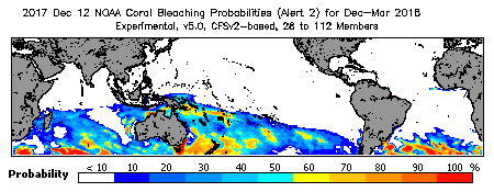 Current Bleaching Heat Stress Outlook Probability - Alert Level 2