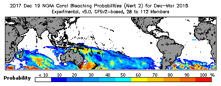 Current Bleaching Heat Stress Outlook Probability - Alert Level 2