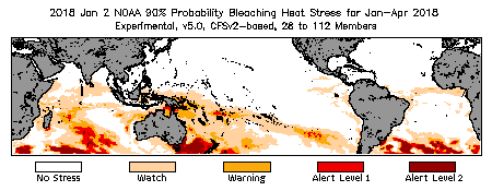 Bleaching Outlook - 90% probability