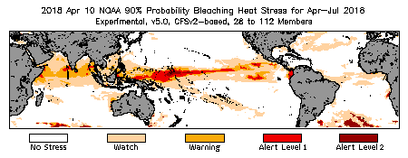 Bleaching Outlook - 90% probability